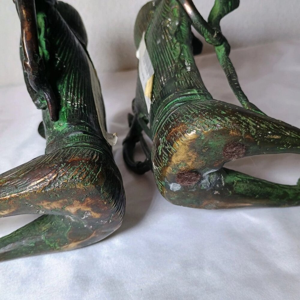 2x Cast Brass Warrior Monkeys Figurines/Statues - ROBB & STUCKEY - SHIPS FREE - Picture 8 of 8